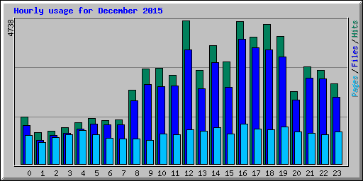 Hourly usage for December 2015