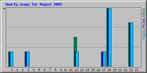 Hourly usage for August 2002